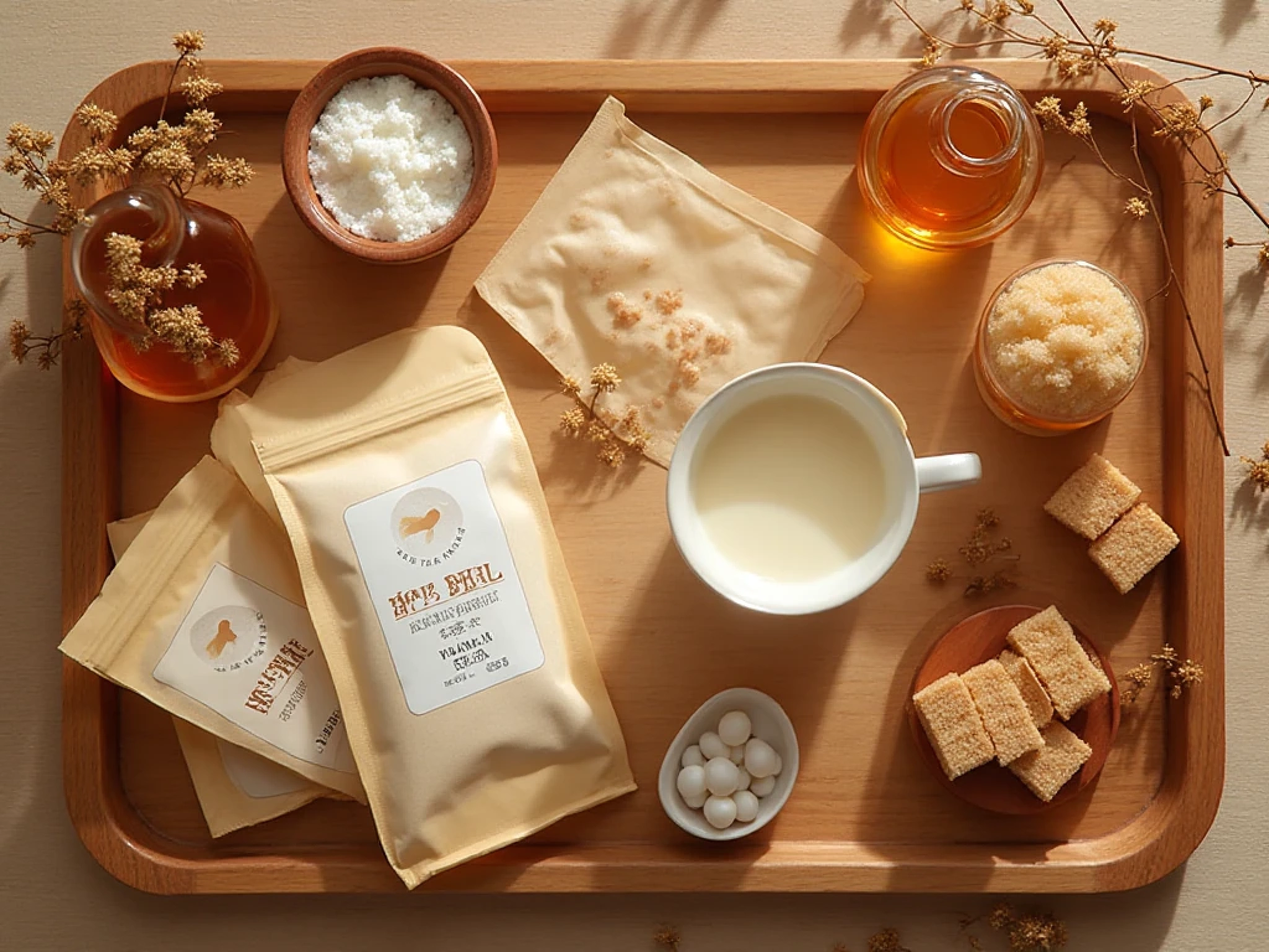 Guests crafting milk teas with Yunnan teas, tapioca pearls, and colorful add-ins at a vibrant party