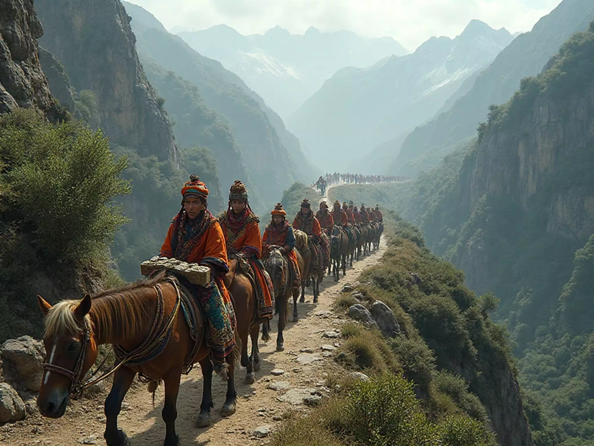 Tea-Horse Road caravan with Pu-erh tea