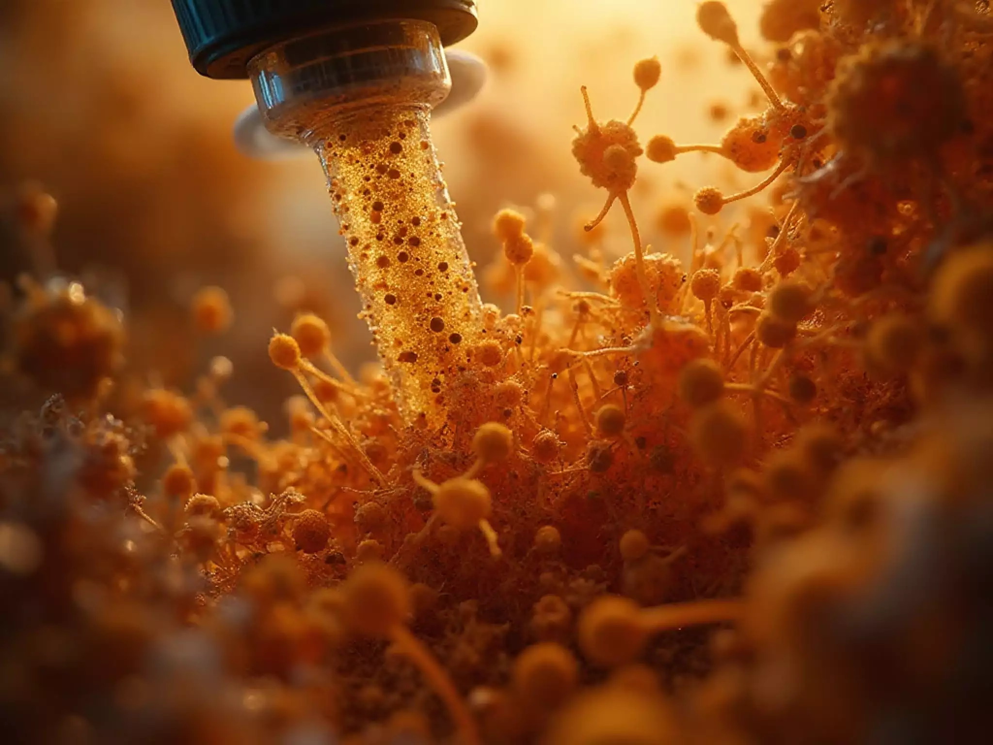 Macro shot of vibrant high-quality Pu-erh tea leaves showing rich texture and color