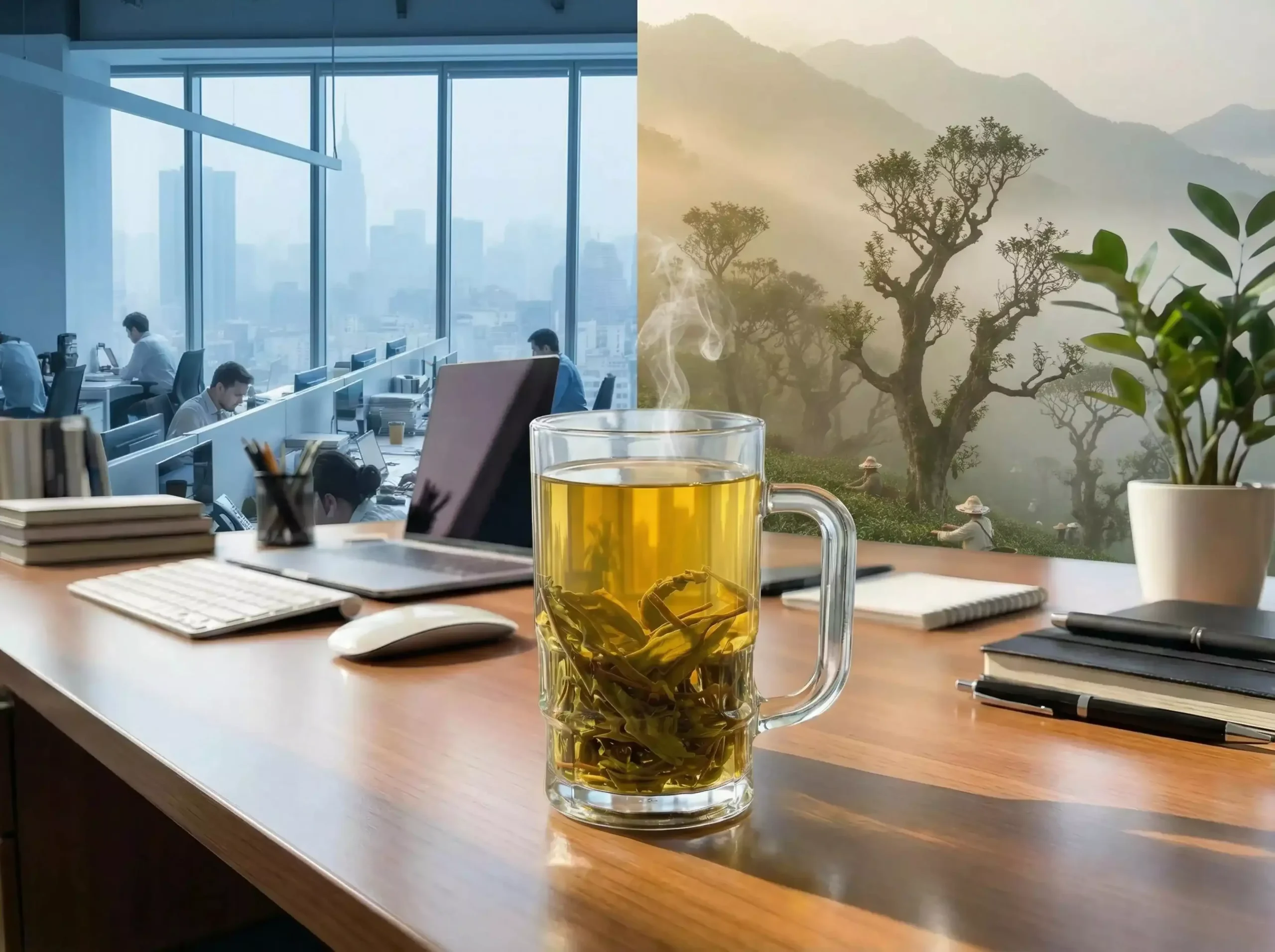 Tea Brewing with mug