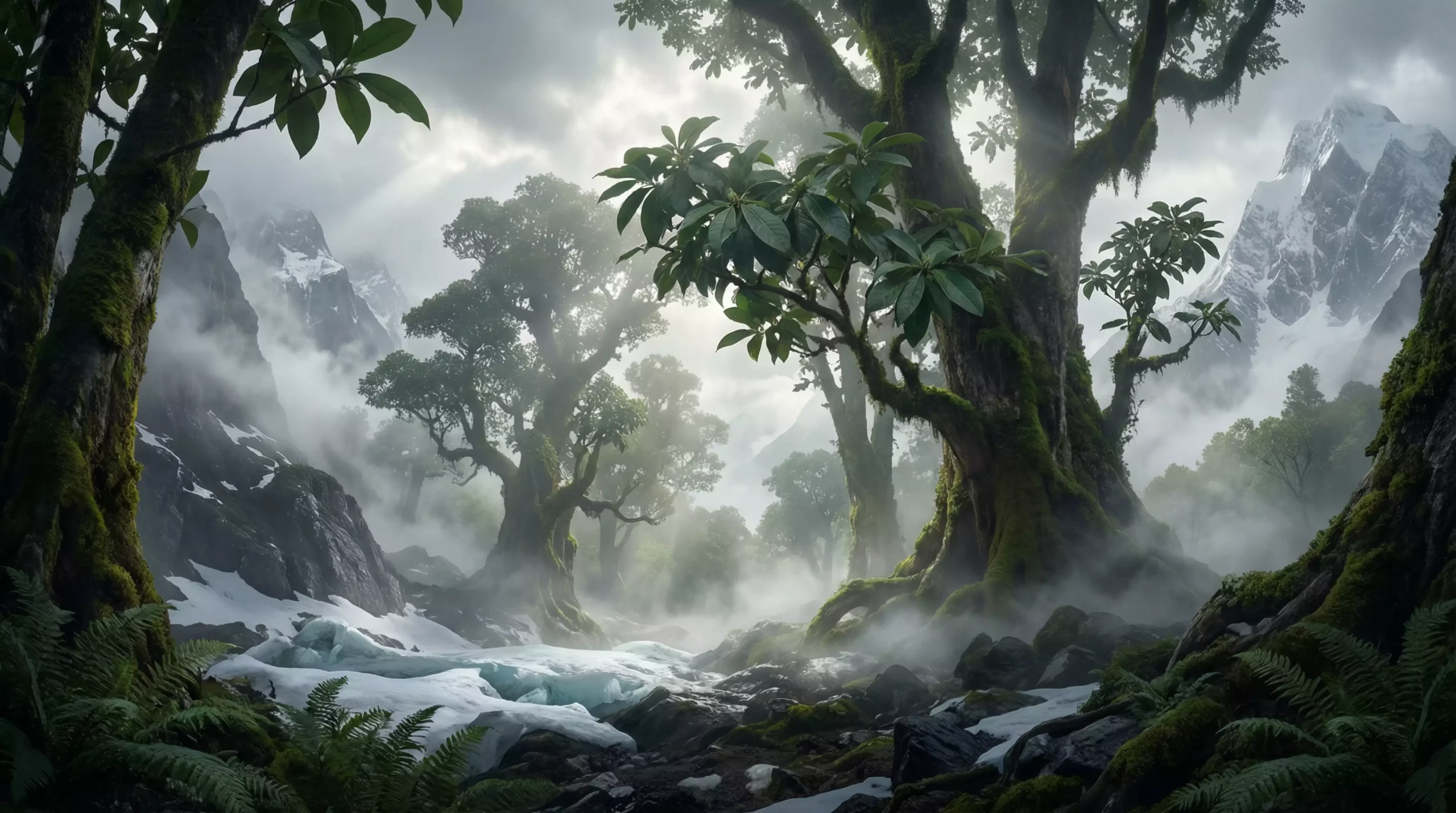 Ancient wild tea forest in the Hengduan Mountains, glacial refuge for large-leaf tea trees